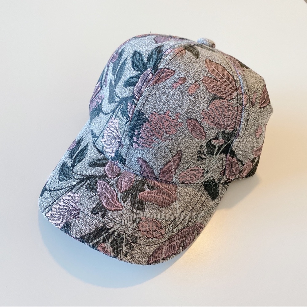 ASOS | Grey/Silver Floral Baseball Cap